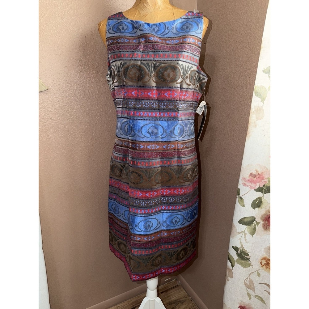 NWT Chetta B Brocade Sleeveless Sheath Dress Size 8 From Newman Marcus
